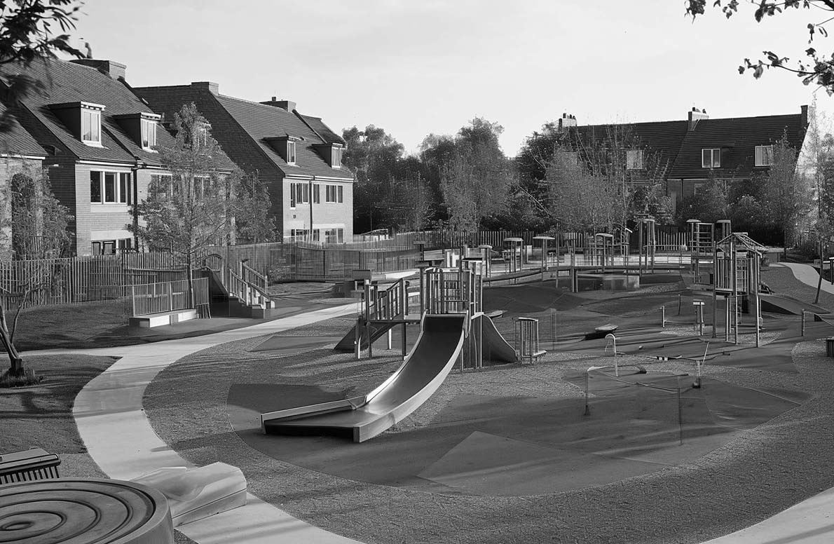 Housing development with play area